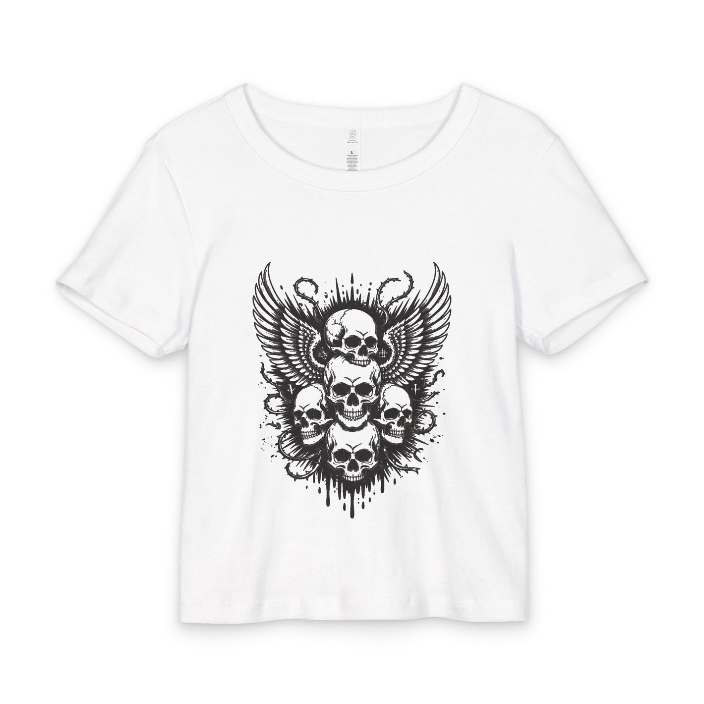 Skull Wings Baby Tee – Gothic Tee