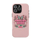 Pink Butterfly "Analog Haze" Tough Magnetic Phone Case — Retro Y2K Cherry Design