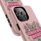 Pink Butterfly "Analog Haze" Tough Magnetic Phone Case — Retro Y2K Cherry Design