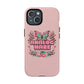 Pink Butterfly "Analog Haze" Tough Magnetic Phone Case — Retro Y2K Cherry Design