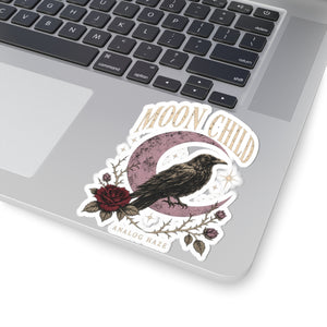 Moon Child Crow Sticker