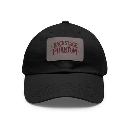 Leather Patch Baseball Cap — Backstage Phantom