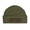 Somewhere Between Lost & Found Cuff Beanie - Army