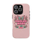 Pink Butterfly "Analog Haze" Tough Magnetic Phone Case — Retro Y2K Cherry Design