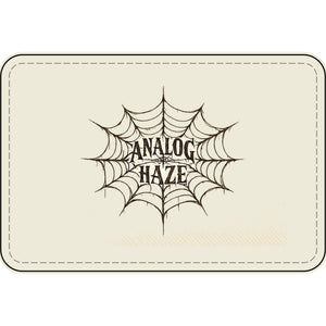 Engraved Faux Leather Patch — 'Analog Haze' Spiderweb Logo