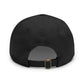 Leather Patch Dad Hat — Vintage Wildflower Sketch Cap