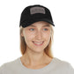 Leather Patch Dad Hat — Vintage Wildflower Sketch Cap