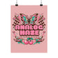 Analog Haze Matte Poster — Retro Butterfly Cherry Wall Art