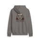 Faded Zip Hoodie — Dripping Red Rose Back Graphic