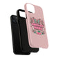 Pink Butterfly "Analog Haze" Tough Magnetic Phone Case — Retro Y2K Cherry Design