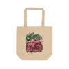 A Little Wild Sweet Skull Graphic Organic Tote Bag - Oyster