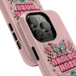 Pink Butterfly "Analog Haze" Tough Magnetic Phone Case — Retro Y2K Cherry Design