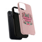 Pink Butterfly "Analog Haze" Tough Magnetic Phone Case — Retro Y2K Cherry Design