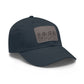 Leather Patch Dad Hat — Vintage Wildflower Sketch Cap