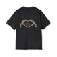 Till Death Skeleton Hands Rose Oversized Tee