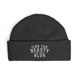 Cuff Beanie — "Find the Beauty in the Blur" Knit Winter Hat