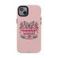 Pink Butterfly "Analog Haze" Tough Magnetic Phone Case — Retro Y2K Cherry Design