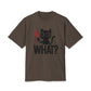 What? Black Cat Holding Bloody Knife Heavyweight Graphic Tee