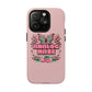 Pink Butterfly "Analog Haze" Tough Magnetic Phone Case — Retro Y2K Cherry Design