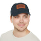 Leather Patch Baseball Cap — Backstage Phantom