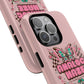 Pink Butterfly "Analog Haze" Tough Magnetic Phone Case — Retro Y2K Cherry Design