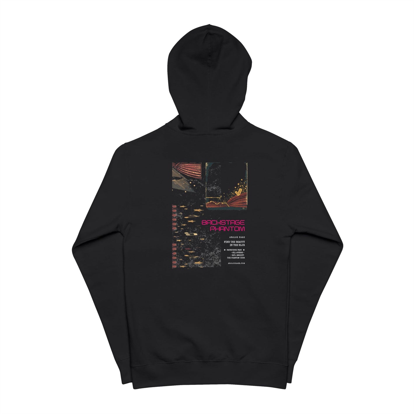 Zip Hoodie — Retro Night City Graphic Fleece Zip-Up