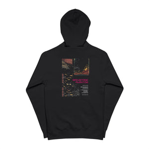 Zip Hoodie — Retro Night City Graphic Fleece Zip-Up