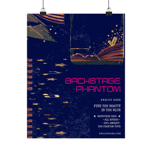 Backstage Phantom Matte Poster — Retro Concert Tour Art Print