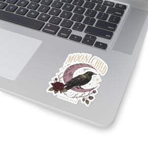 Moon Child Crow Sticker