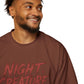 Night Creature Tee — Raven Graphic Men's Oversized T‑Shirt