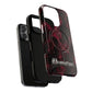 Pink Butterfly "Analog Haze" Tough Magnetic Phone Case — Retro Y2K Cherry Design