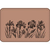 Engraved Iris Faux Leather Patch for Bags & Jackets - Blush / Black