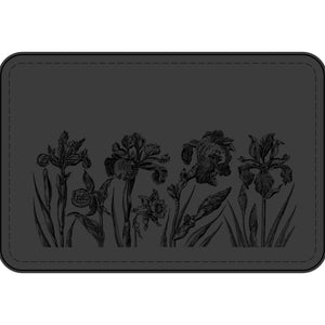 Engraved Iris Faux Leather Patch for Bags & Jackets