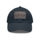 Leather Patch Dad Hat — Vintage Wildflower Sketch Cap
