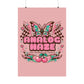 Analog Haze Matte Poster — Retro Butterfly Cherry Wall Art