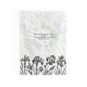Floral Burst Tapestry: Between Static and Self Iris Art