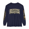 Backstage Phantom Long Sleeve Tee: Vintage Guitar & Keys Tour Shirt - True Navy
