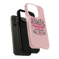 Pink Butterfly "Analog Haze" Tough Magnetic Phone Case — Retro Y2K Cherry Design
