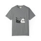 Ghost Cat T-Shirt — Cute Black Cat & Ghost Graphic Tee