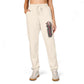 Embroidered Floral Script Sweatpants