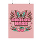 Analog Haze Matte Poster — Retro Butterfly Cherry Wall Art