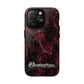 Pink Butterfly "Analog Haze" Tough Magnetic Phone Case — Retro Y2K Cherry Design