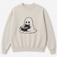 Ghost Reading Crewneck Sweatshirt — Cute Ghost with Book Cozy Pullover