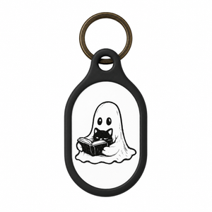 Ghost Reading AirTag Keychain — Cute AirTag Cover