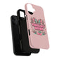 Pink Butterfly "Analog Haze" Tough Magnetic Phone Case — Retro Y2K Cherry Design