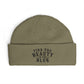 "Find the Beauty in the Blur" Light Embroidered Knit Beanie