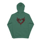 Red Tribal Heart Graphic Zip-Up Hoodie