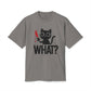 What? Black Cat Holding Bloody Knife Heavyweight Graphic Tee