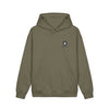 Skull Wings Hoodie — Dark Gothic Skull Graphic Back, Small Chest Emblem - Olive