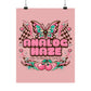 Analog Haze Matte Poster — Retro Butterfly Cherry Wall Art